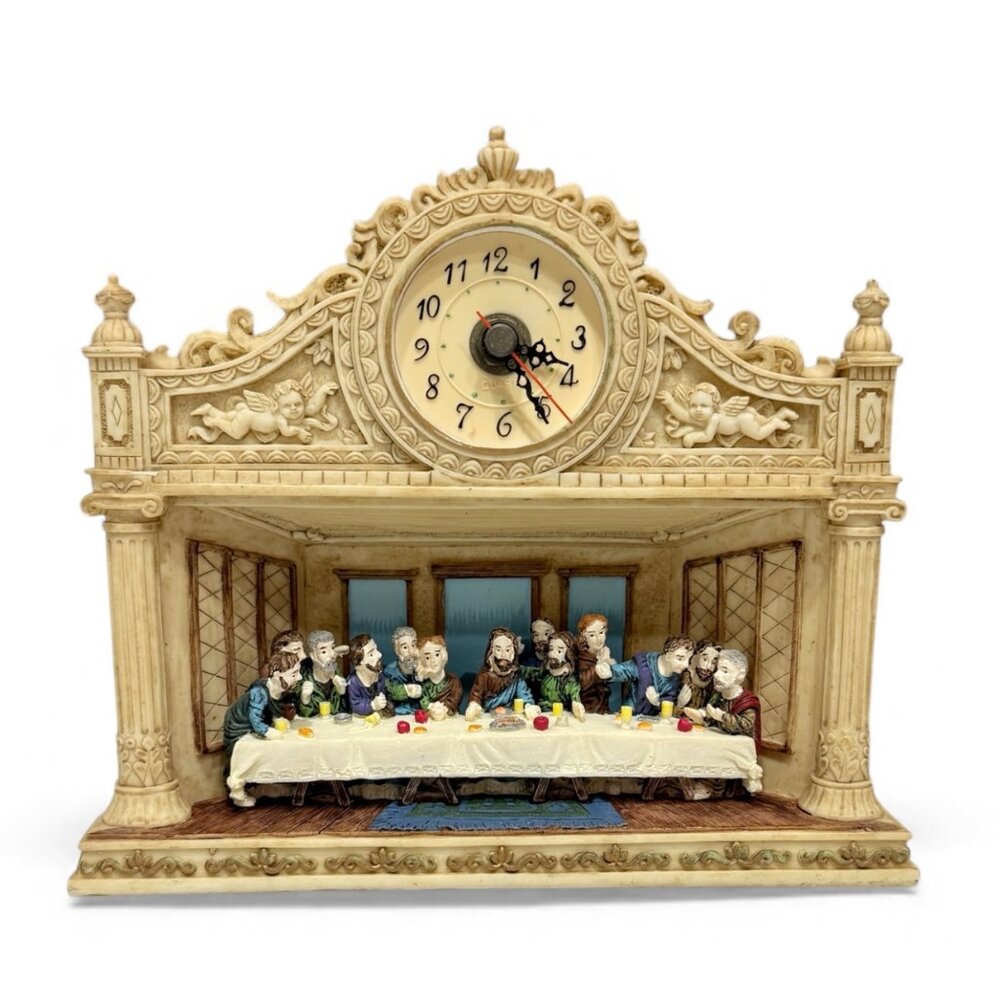 Vintage 3D Last Supper Clock that Works